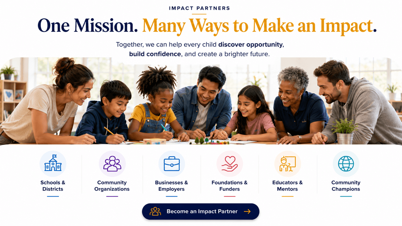 Educators, community leaders, and children working together around a table
